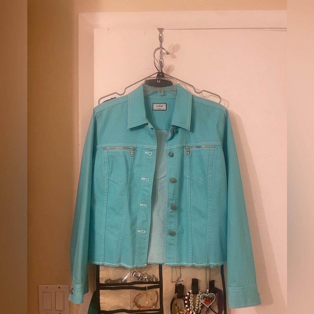 Zara Turquoise Jean Jacket